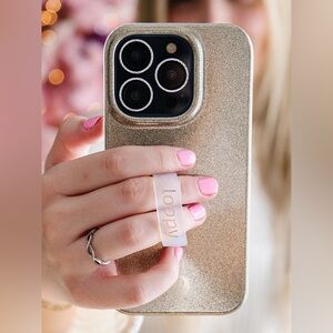 Loopy gold Sparkling iPhone 13 Case - Champagne - Righty